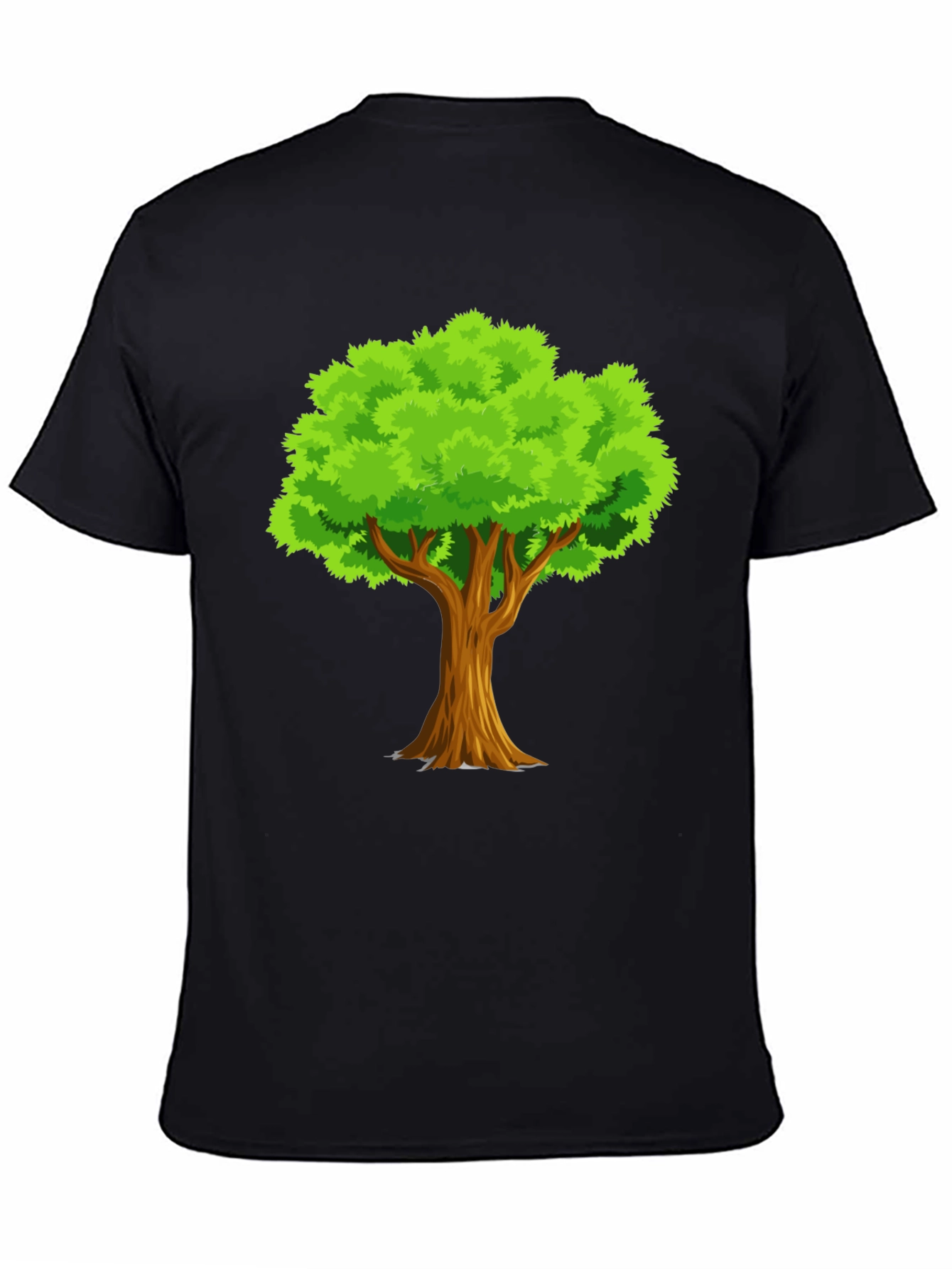 Mens Black Tree Graphic T-Shirt