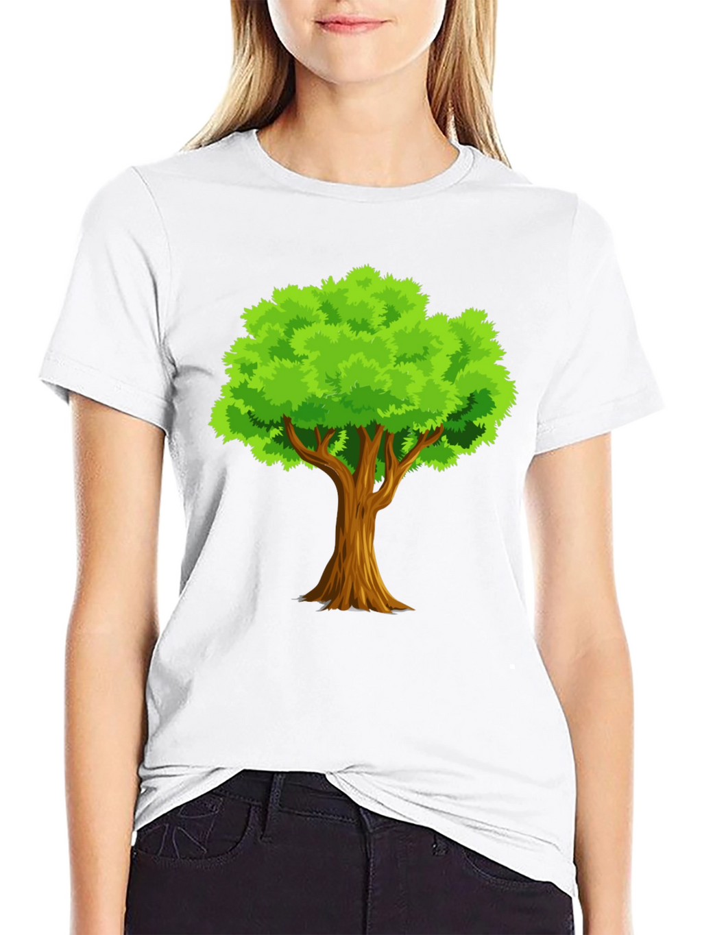 Mens Black Tree Graphic T-Shirt