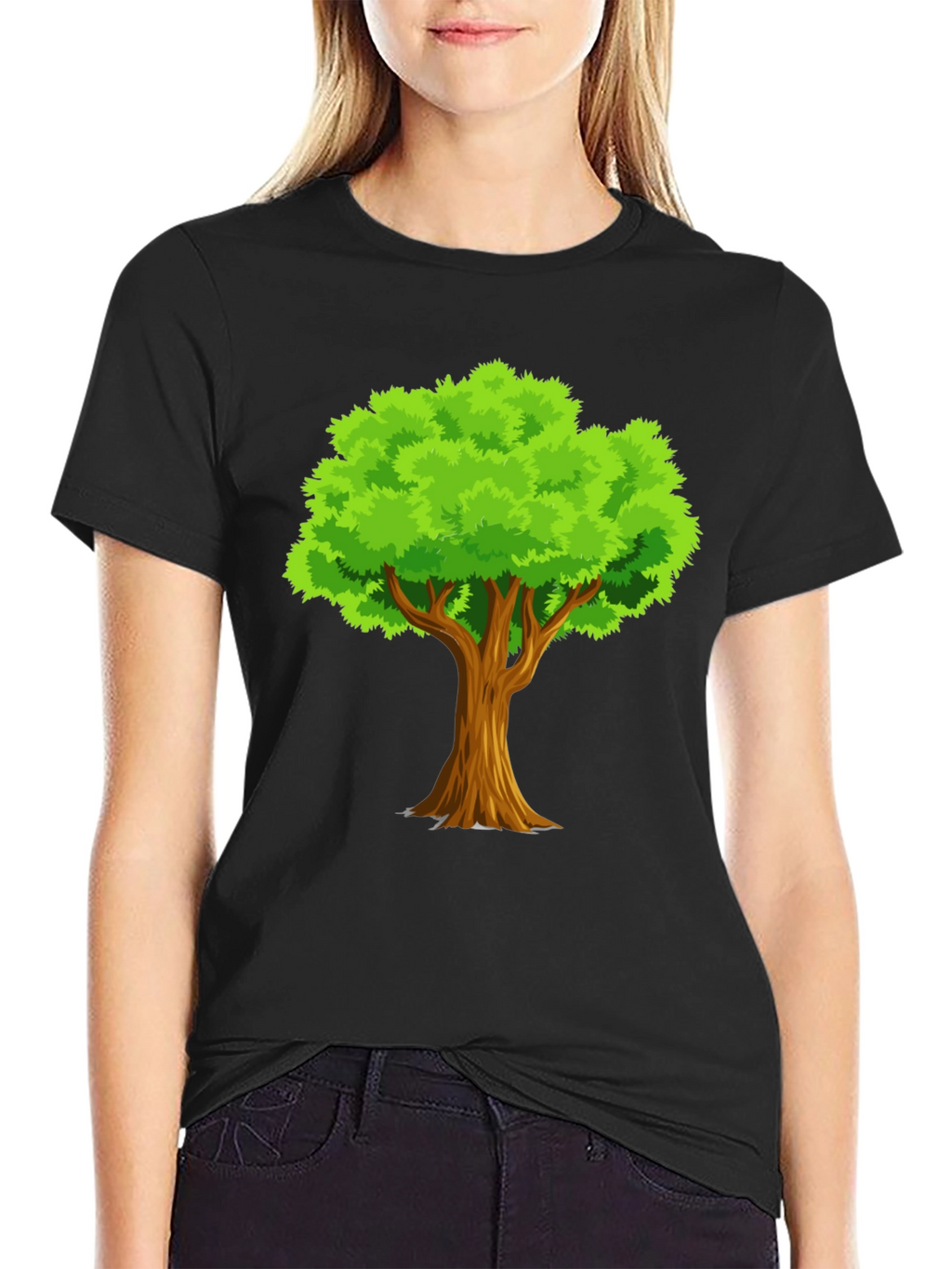 Mens Black Tree Graphic T-Shirt