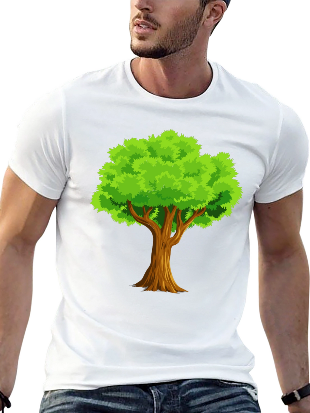 Mens Black Tree Graphic T-Shirt
