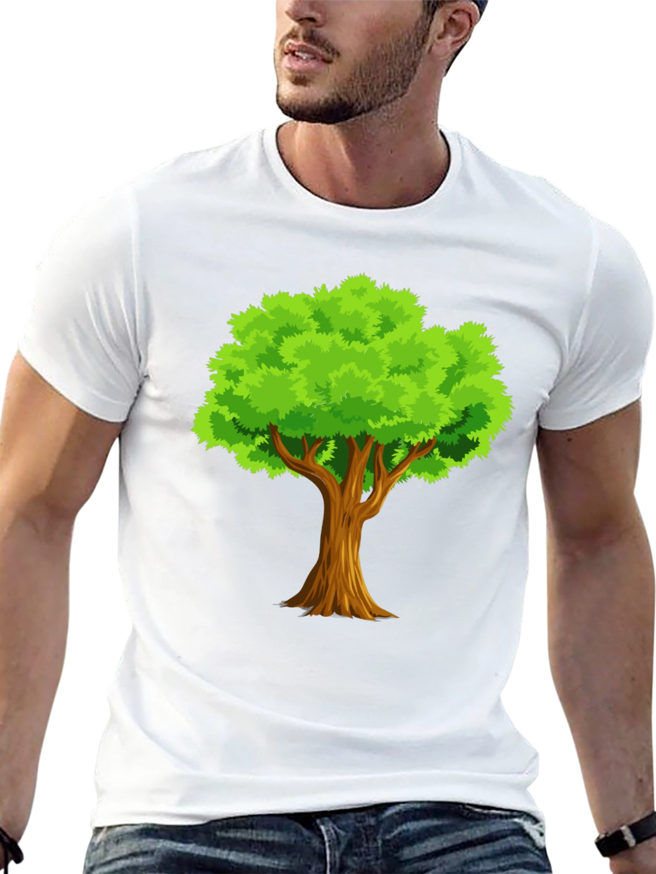Mens Black Tree Graphic T-Shirt