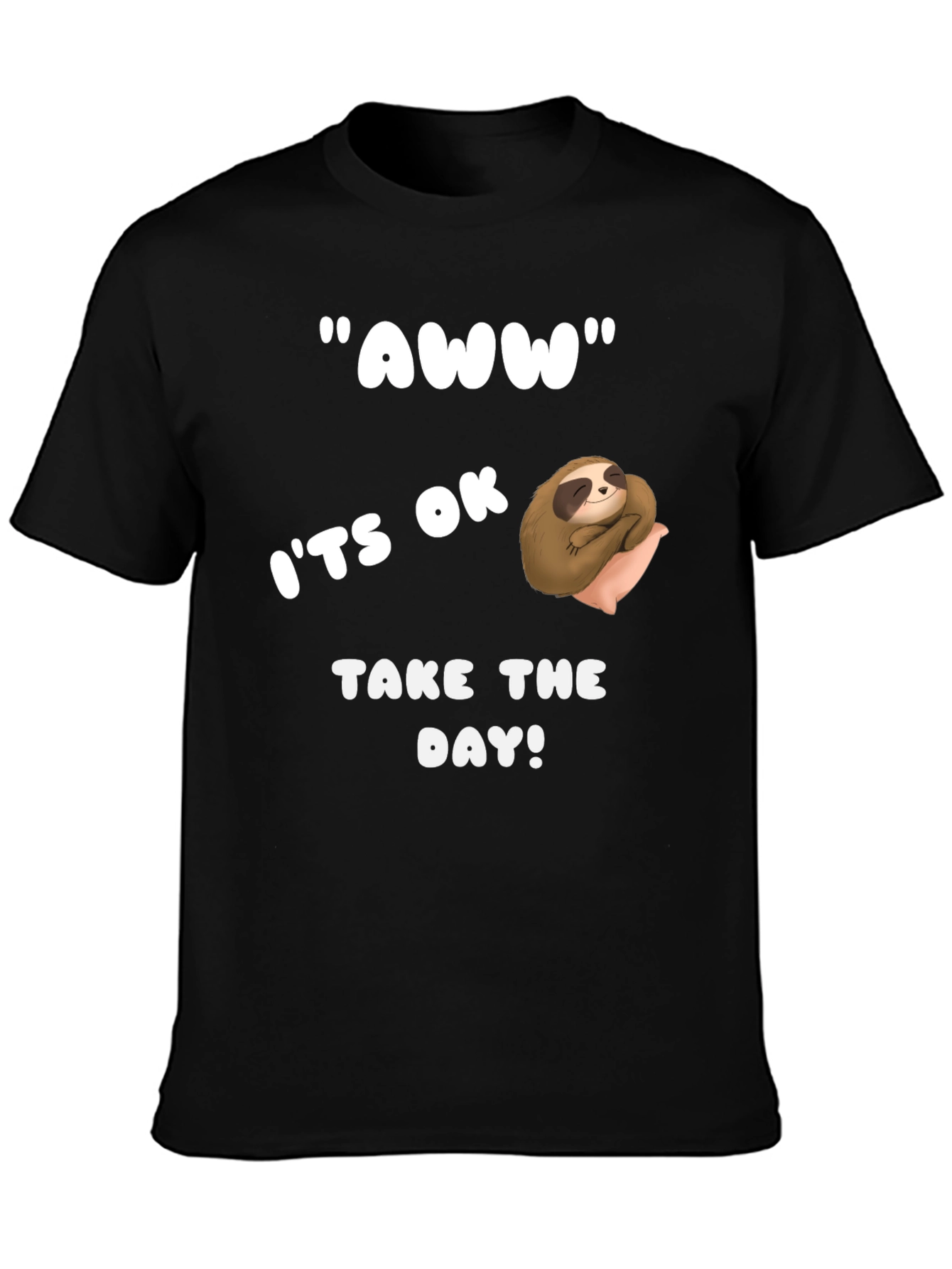 Relaxed Sloth Graphic Tee - Take the Day!