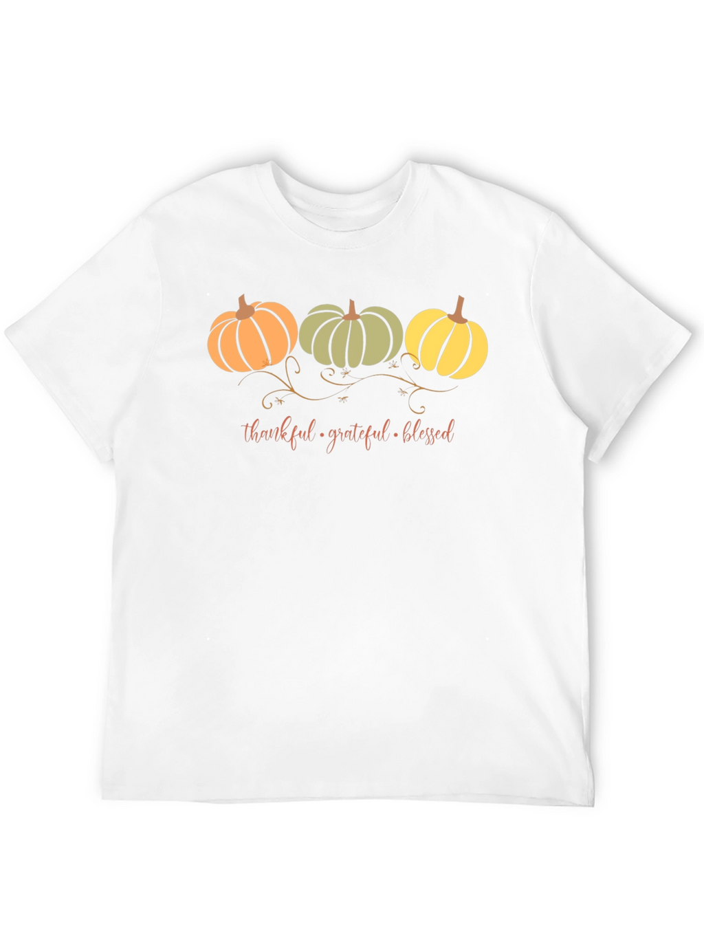 Thankful Grateful Blessed Pumpkin T-Shirt