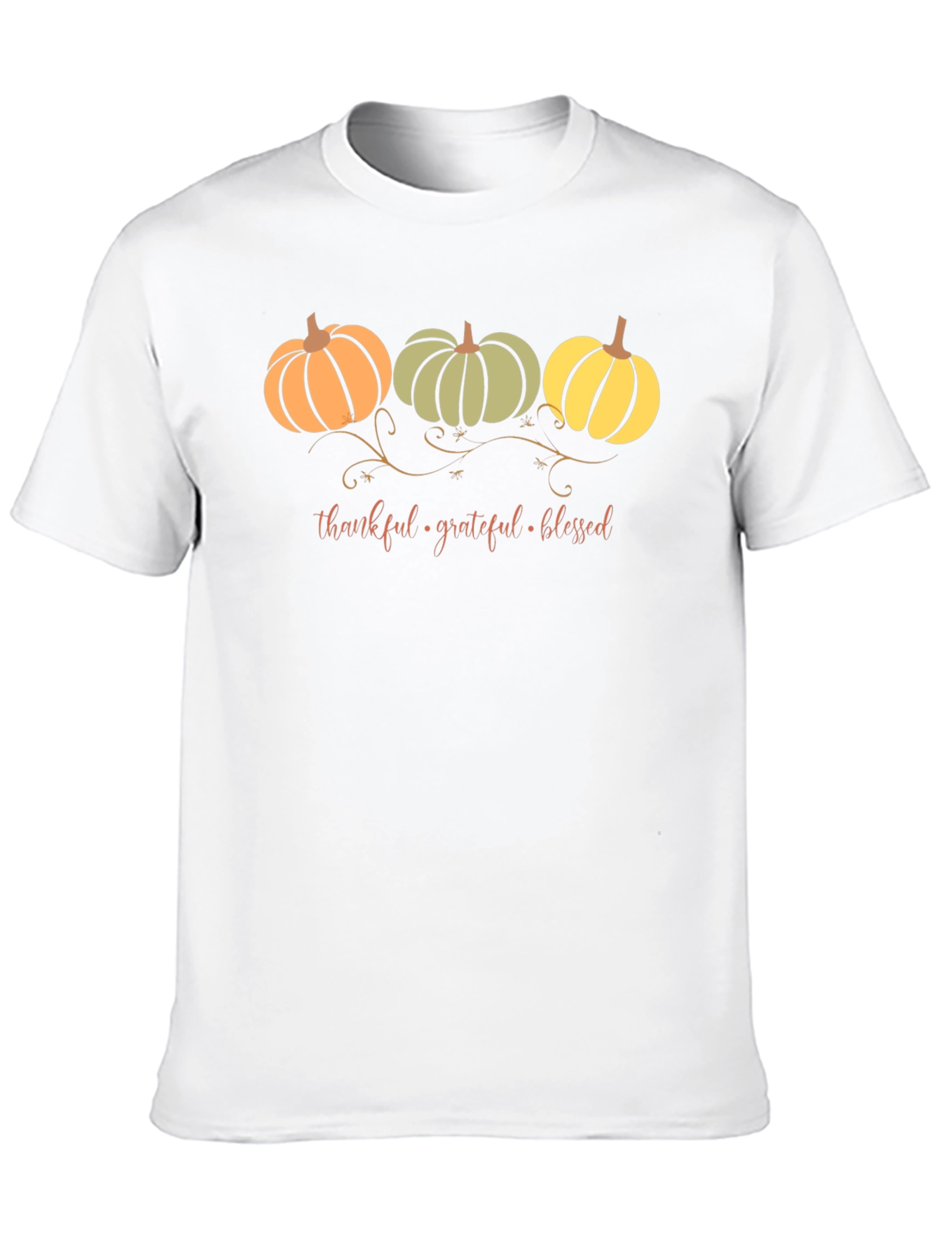 Thankful Grateful Blessed Pumpkin T-Shirt