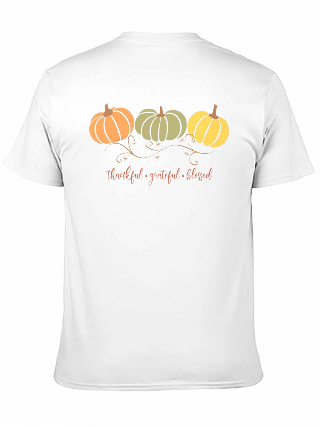 Thankful Grateful Blessed Pumpkin T-Shirt