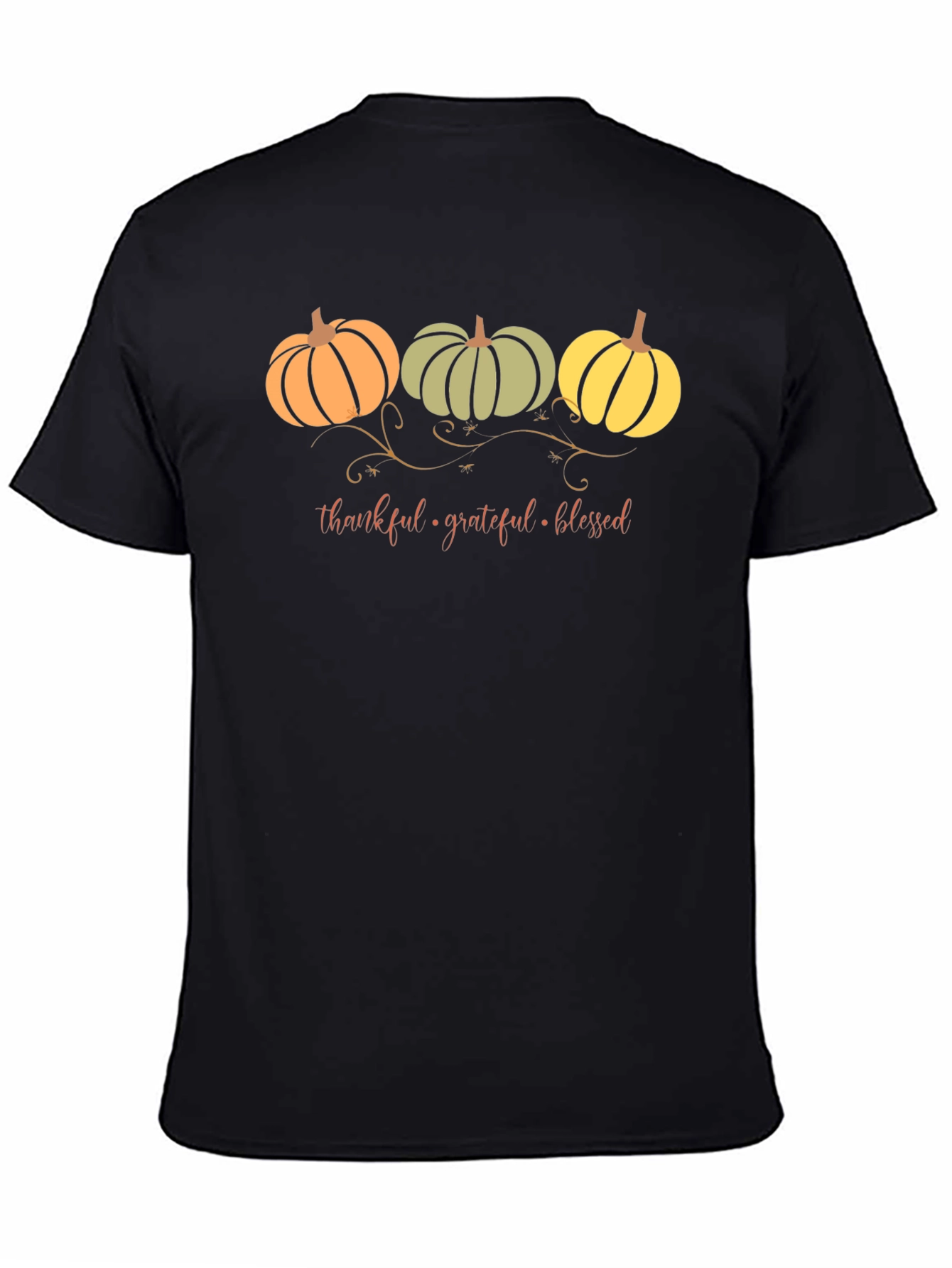Thankful Grateful Blessed Pumpkin T-Shirt