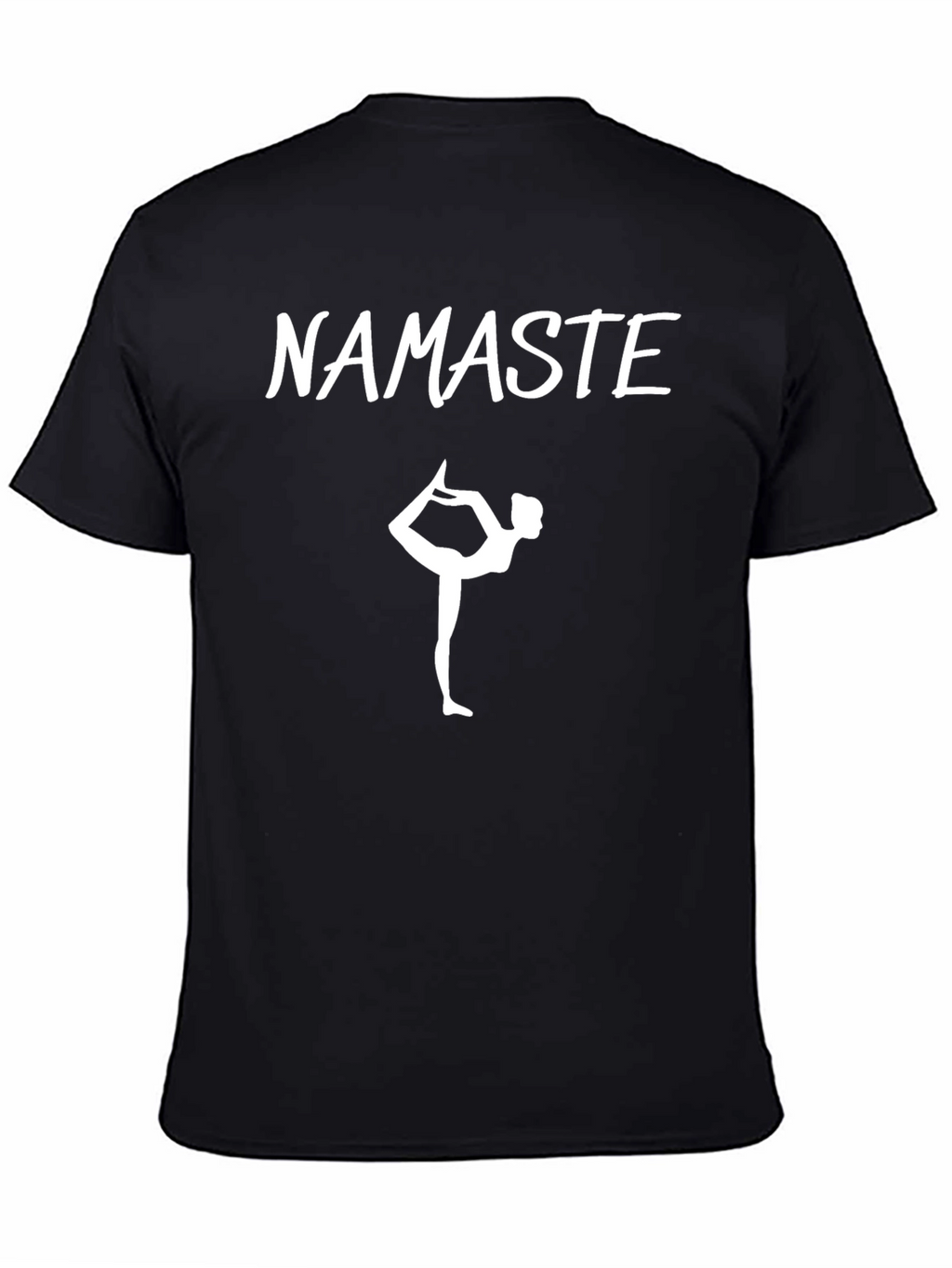 Namaste Yoga Pose Graphic Black T-Shirt