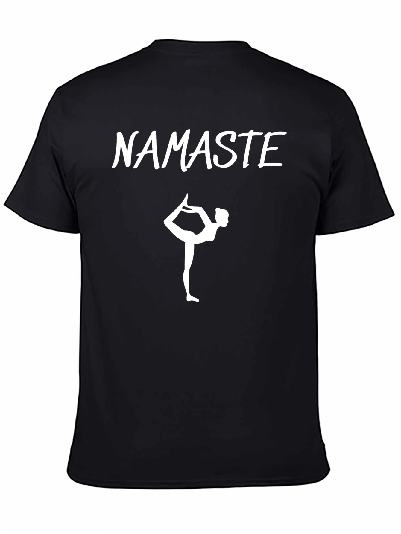 Namaste Yoga Pose Graphic Black T-Shirt