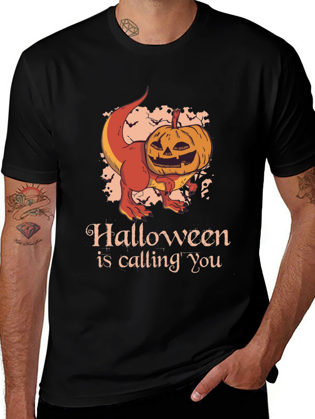 Halloween Dinosaur Pumpkin T-Shirt
