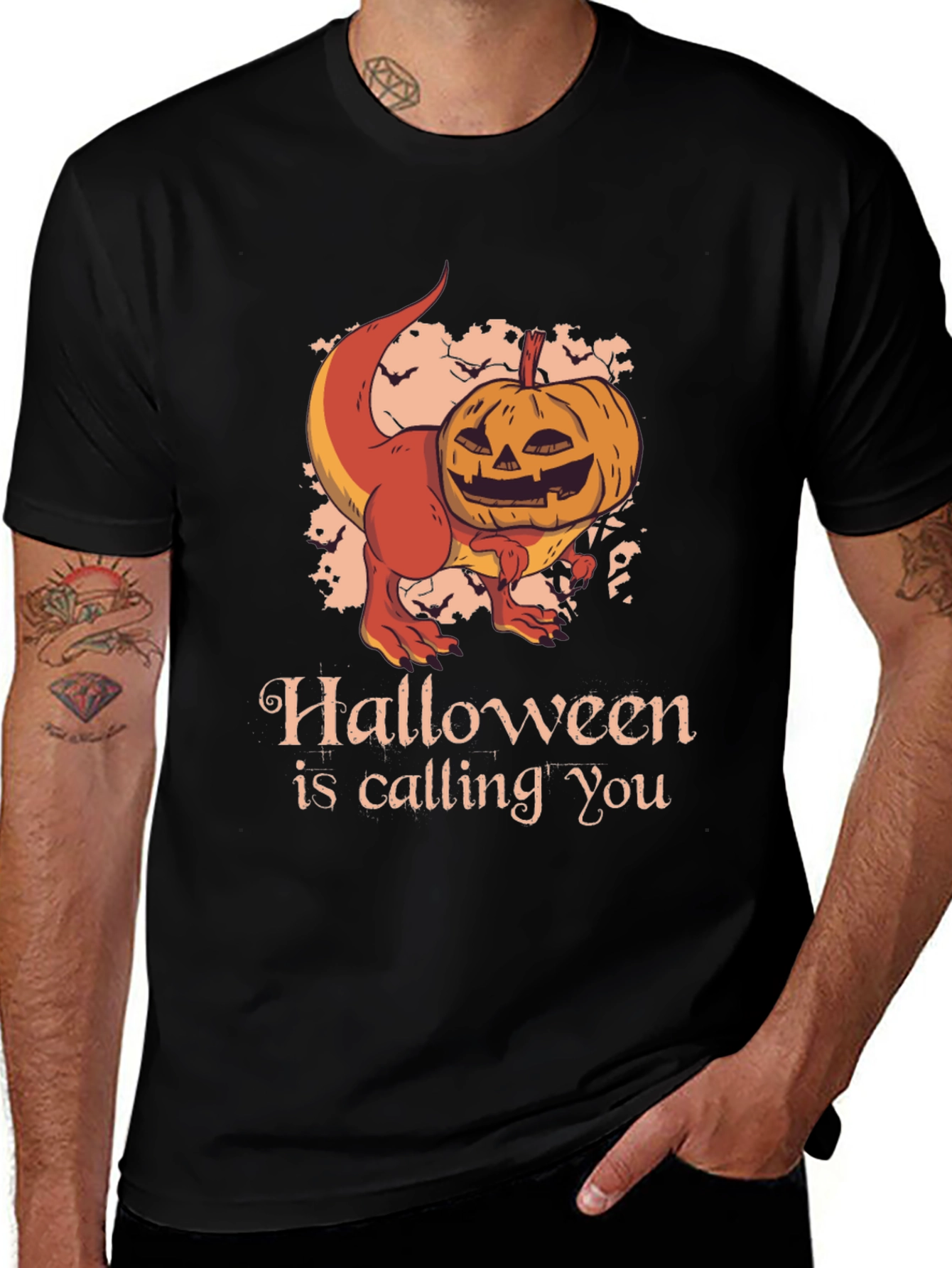 Halloween Dinosaur Pumpkin T-Shirt