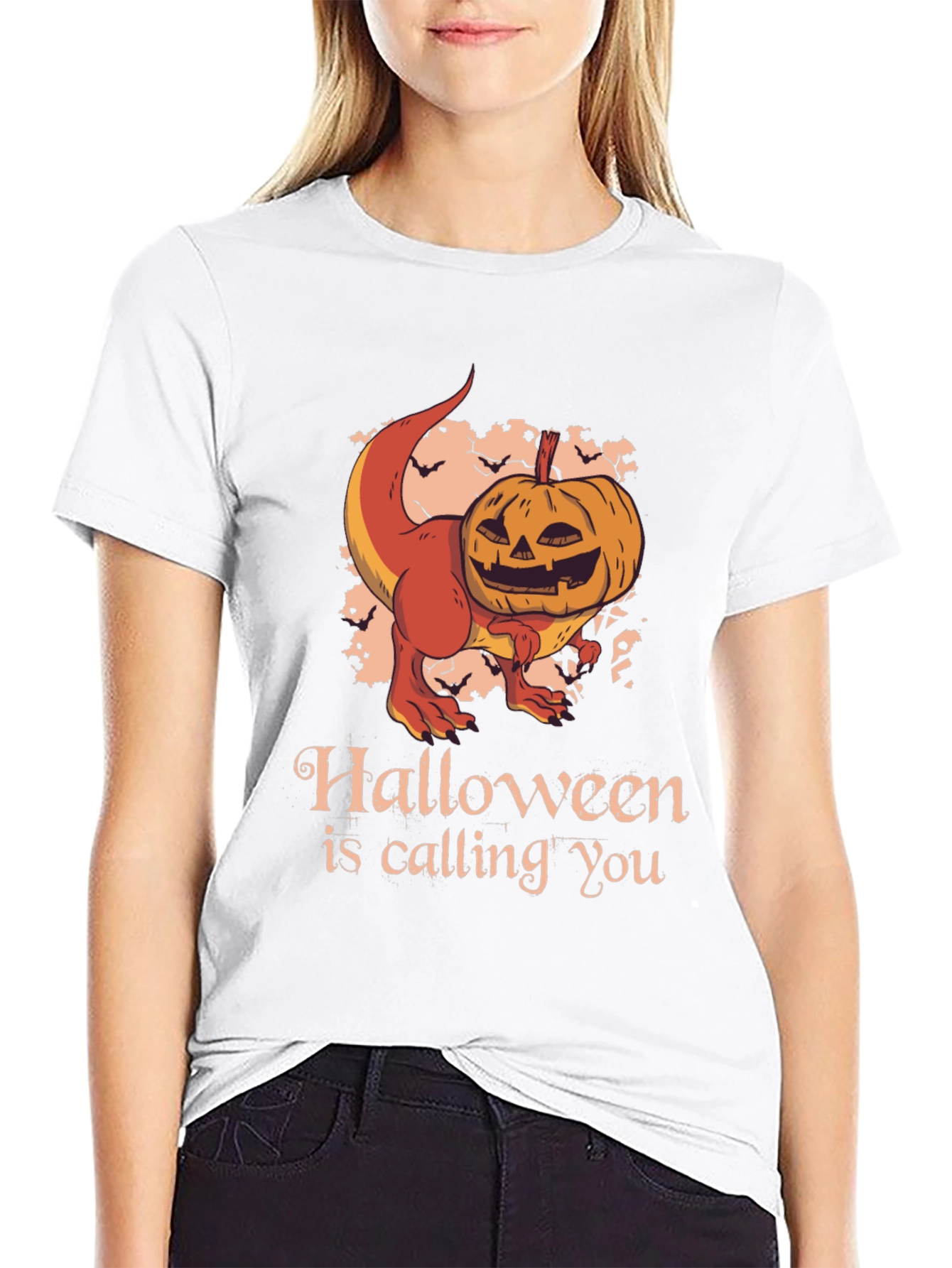 Halloween Dinosaur Pumpkin T-Shirt