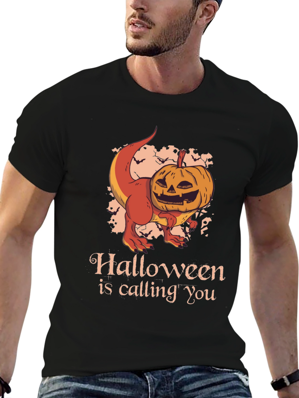 Halloween Dinosaur Pumpkin T-Shirt