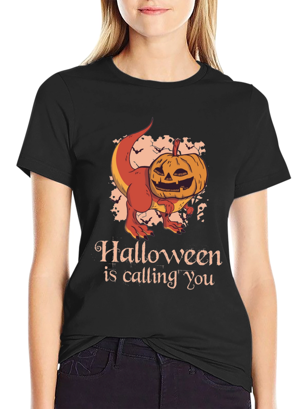 Halloween Dinosaur Pumpkin T-Shirt