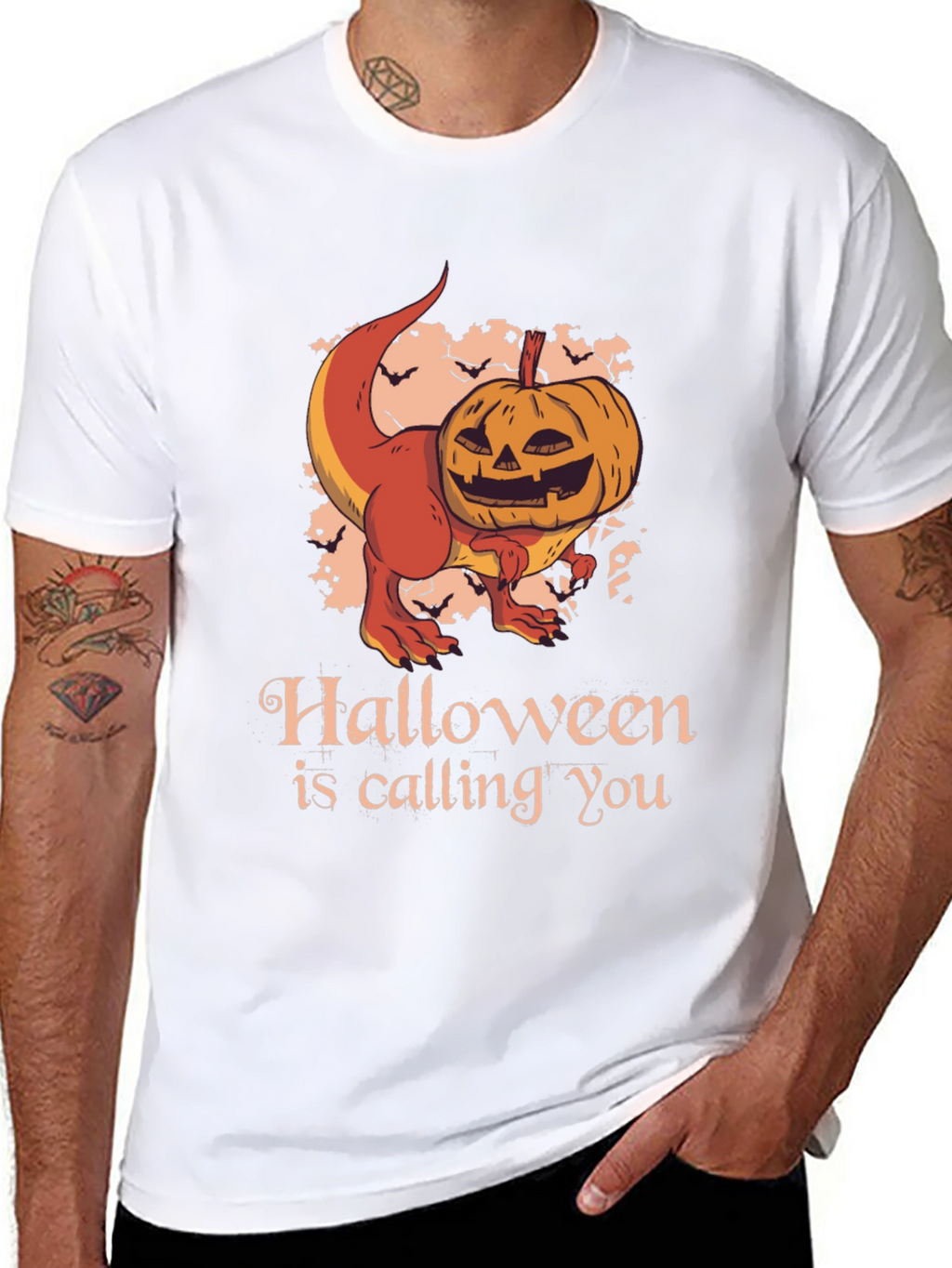 Halloween Dinosaur Pumpkin T-Shirt