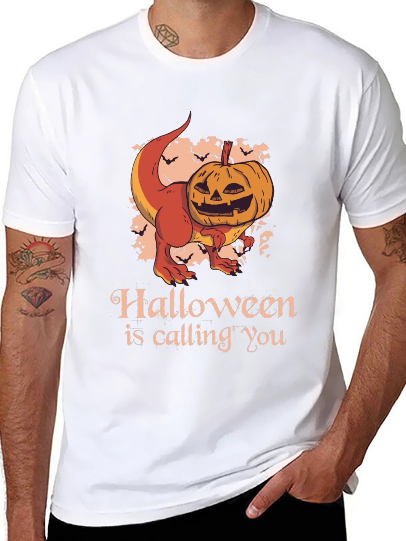 Halloween Dinosaur Pumpkin T-Shirt