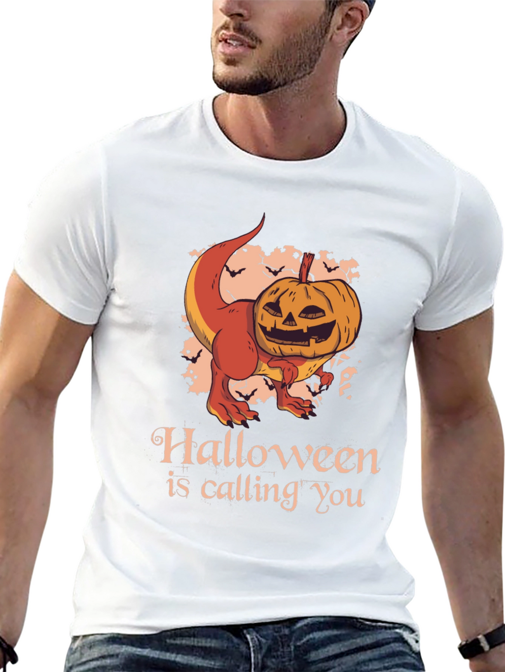 Halloween Dinosaur Pumpkin T-Shirt