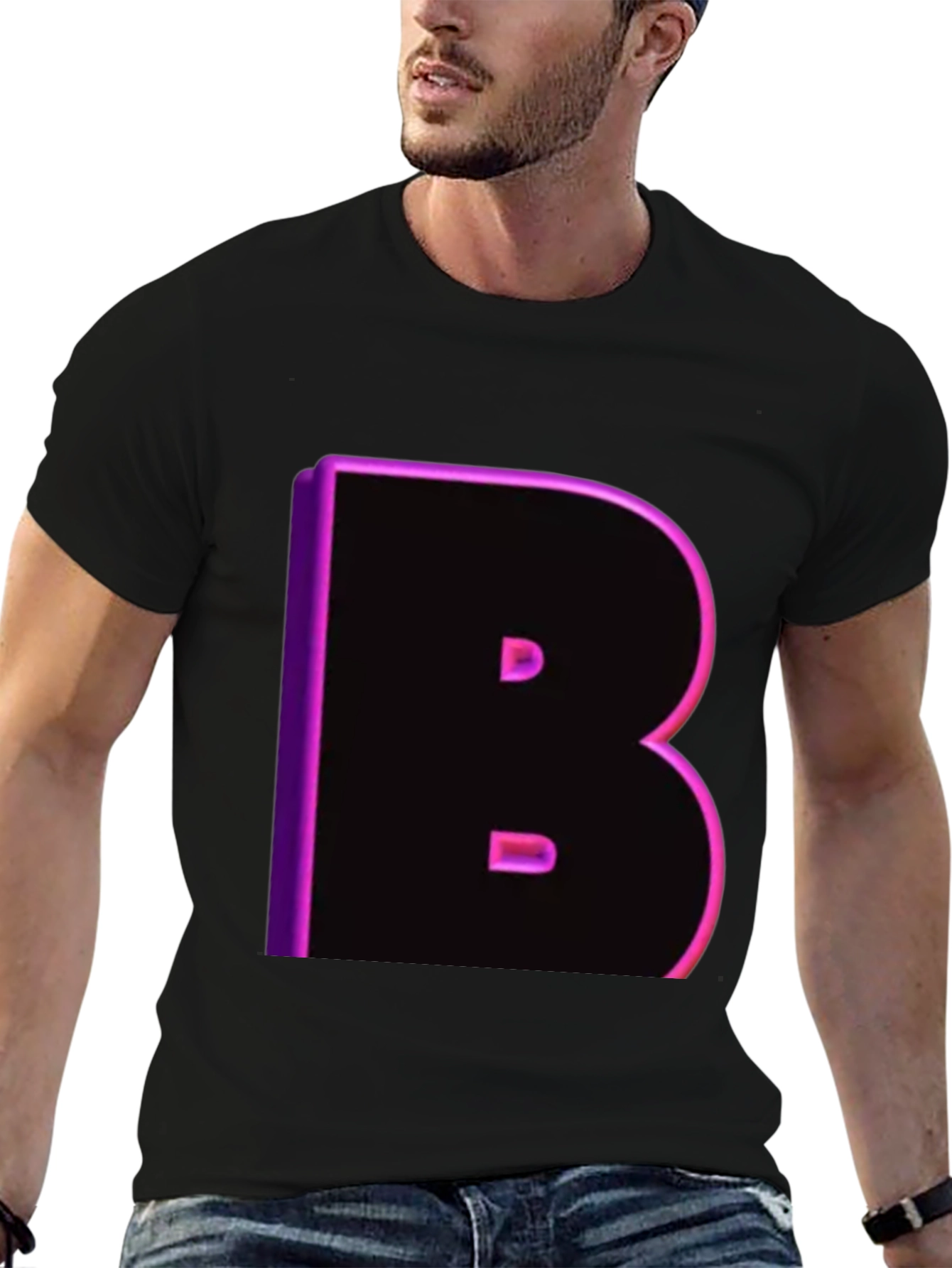 Bold B Neon T-Shirt - Black