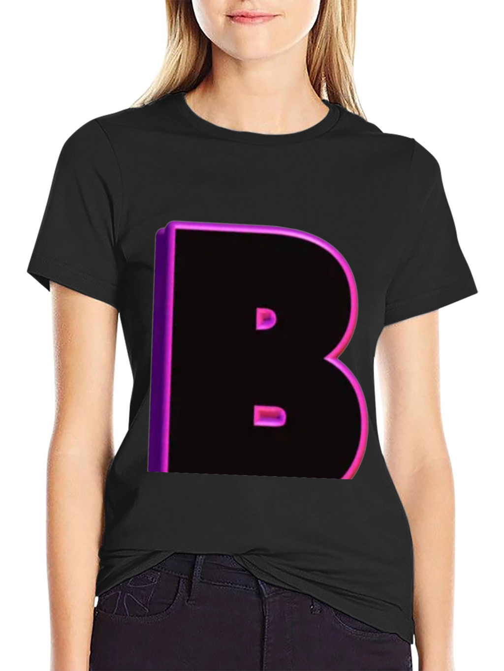 Bold B Neon T-Shirt - Black