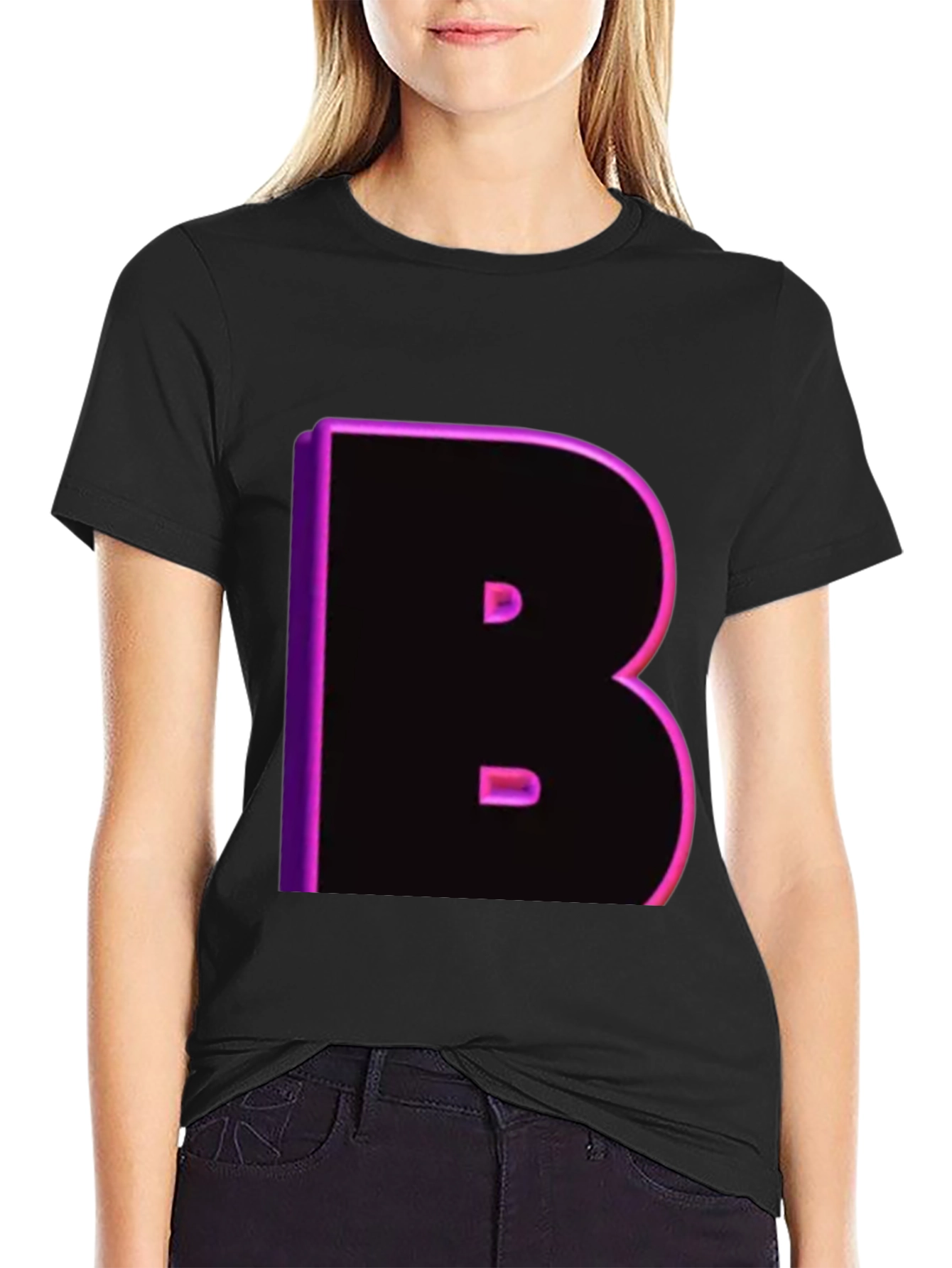 Bold B Neon T-Shirt - Black