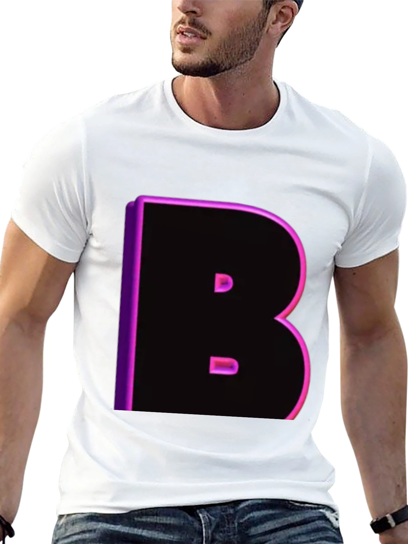 Bold B Neon T-Shirt - Black