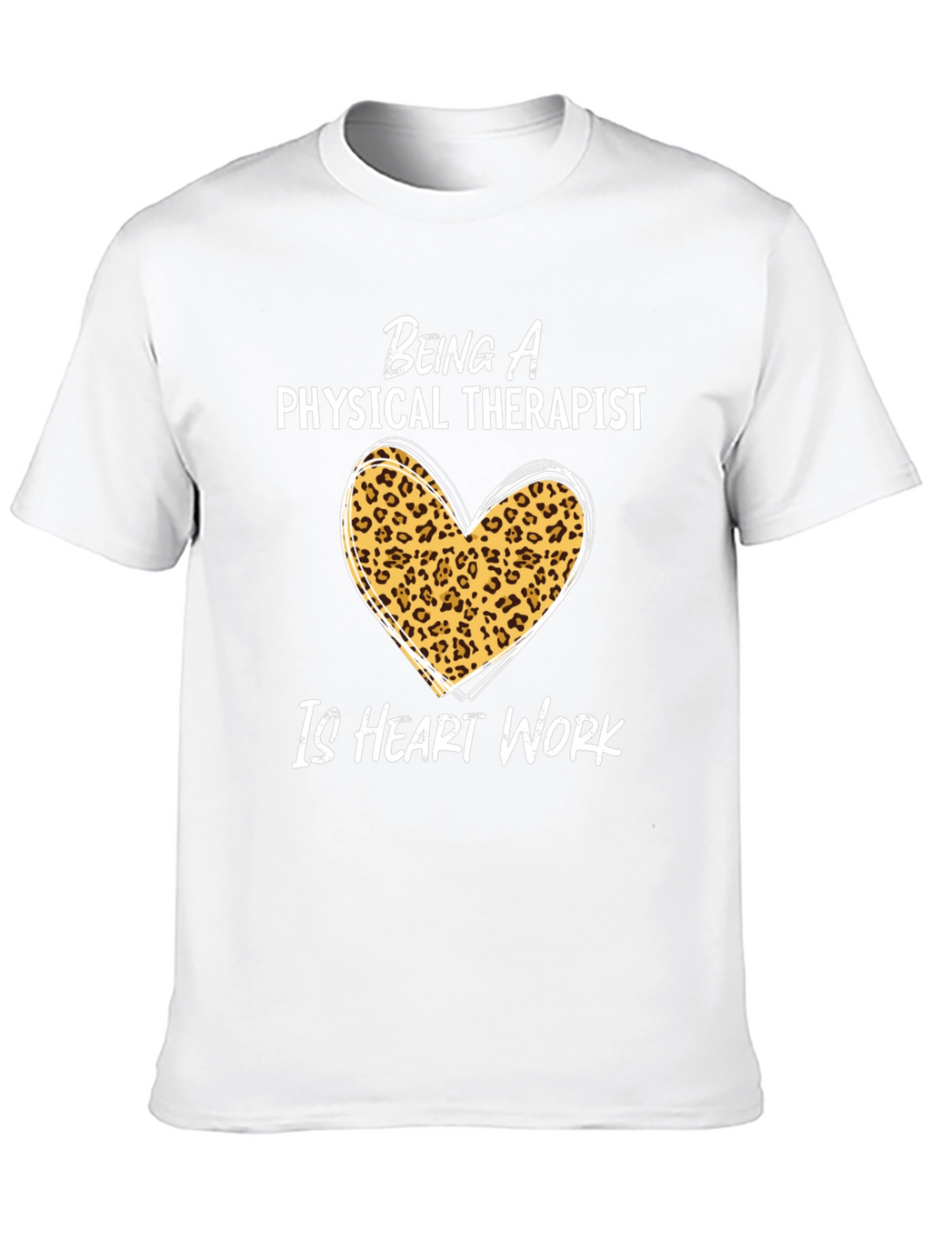 Physical Therapist Heart Leopard Print T-Shirt