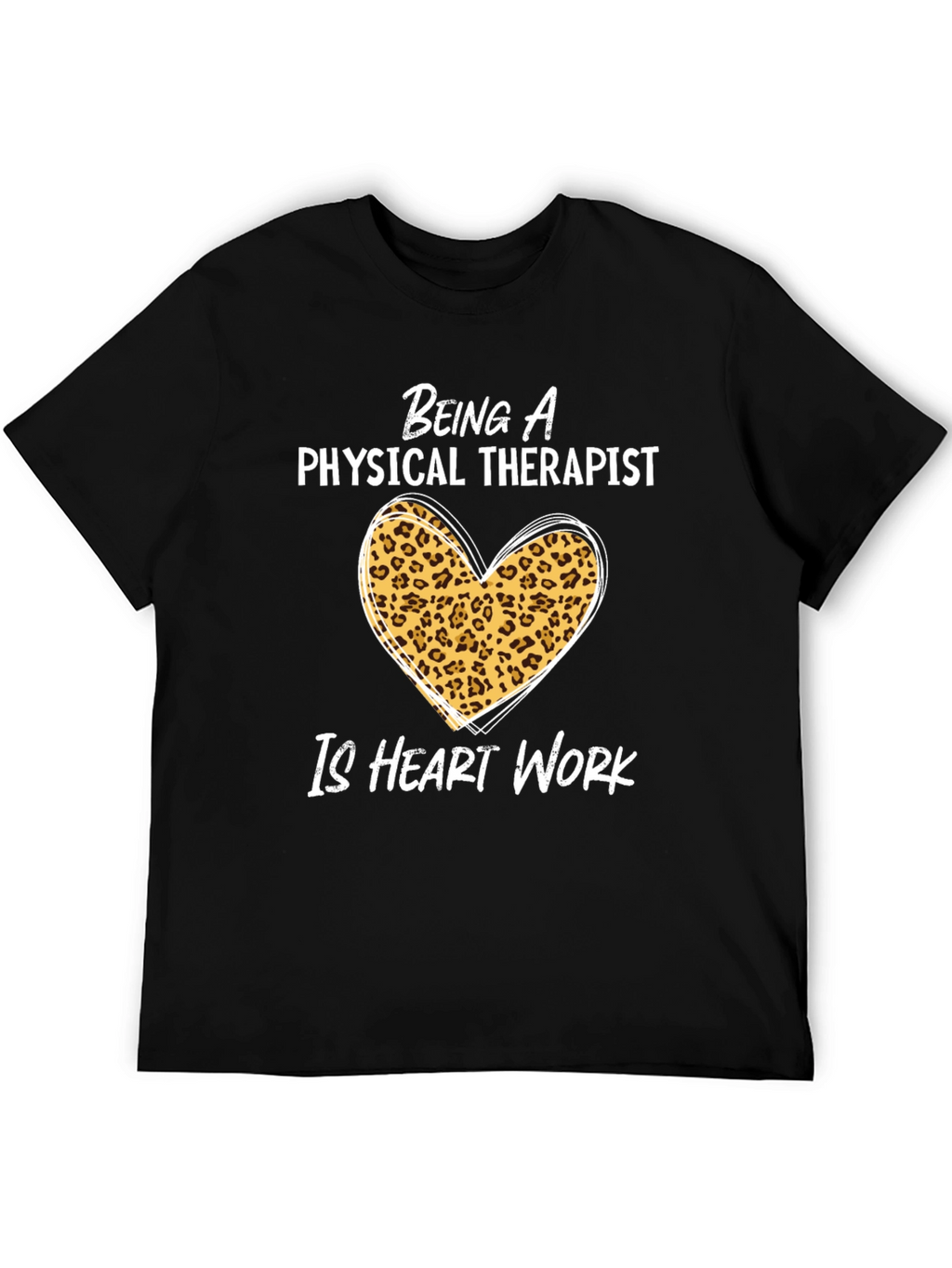 Physical Therapist Heart Leopard Print T-Shirt