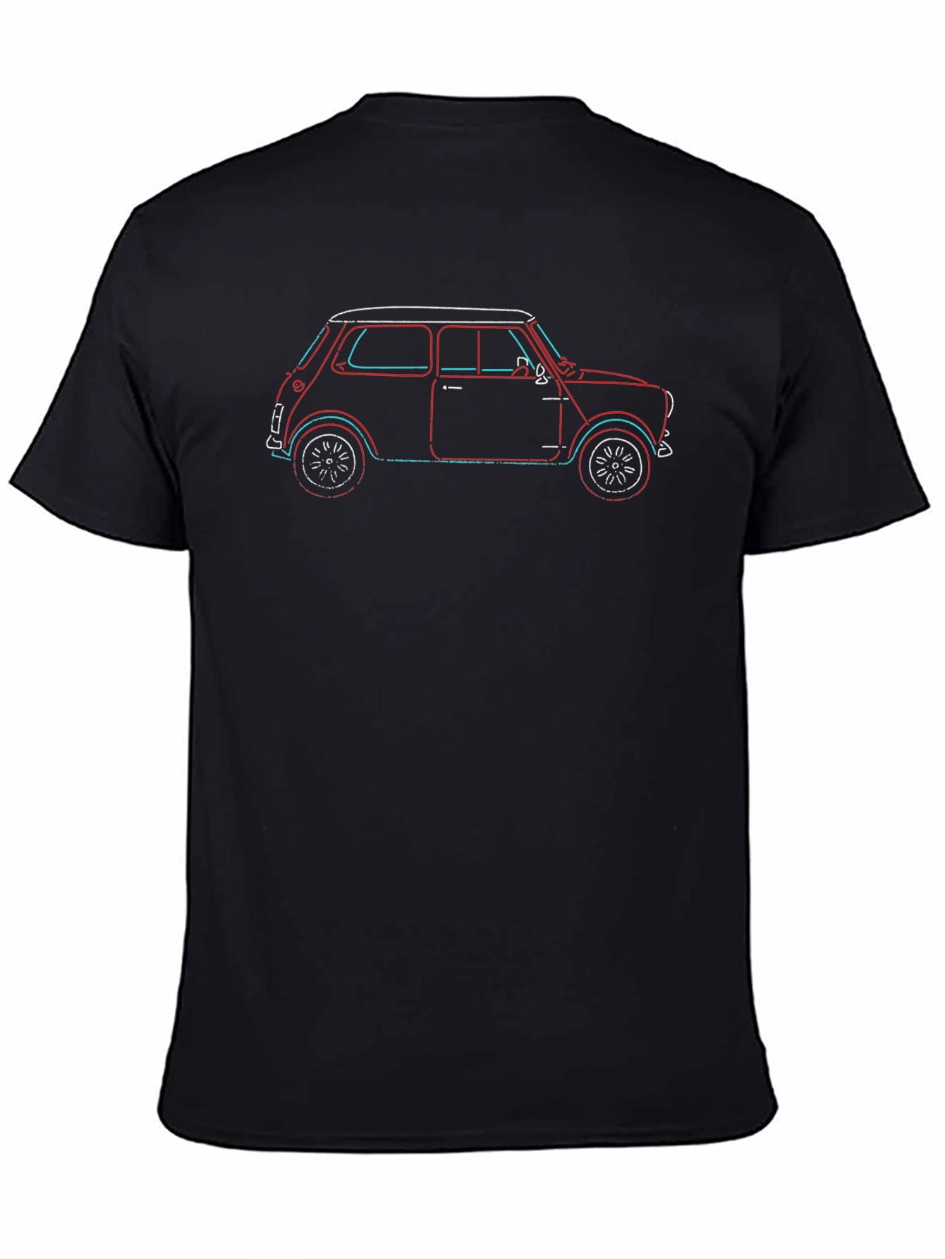 Classic Mini Car Outline Graphic T-Shirt