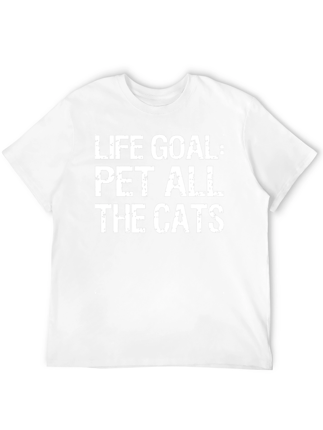 Life Goal: Pet All The Cats Black T-Shirt