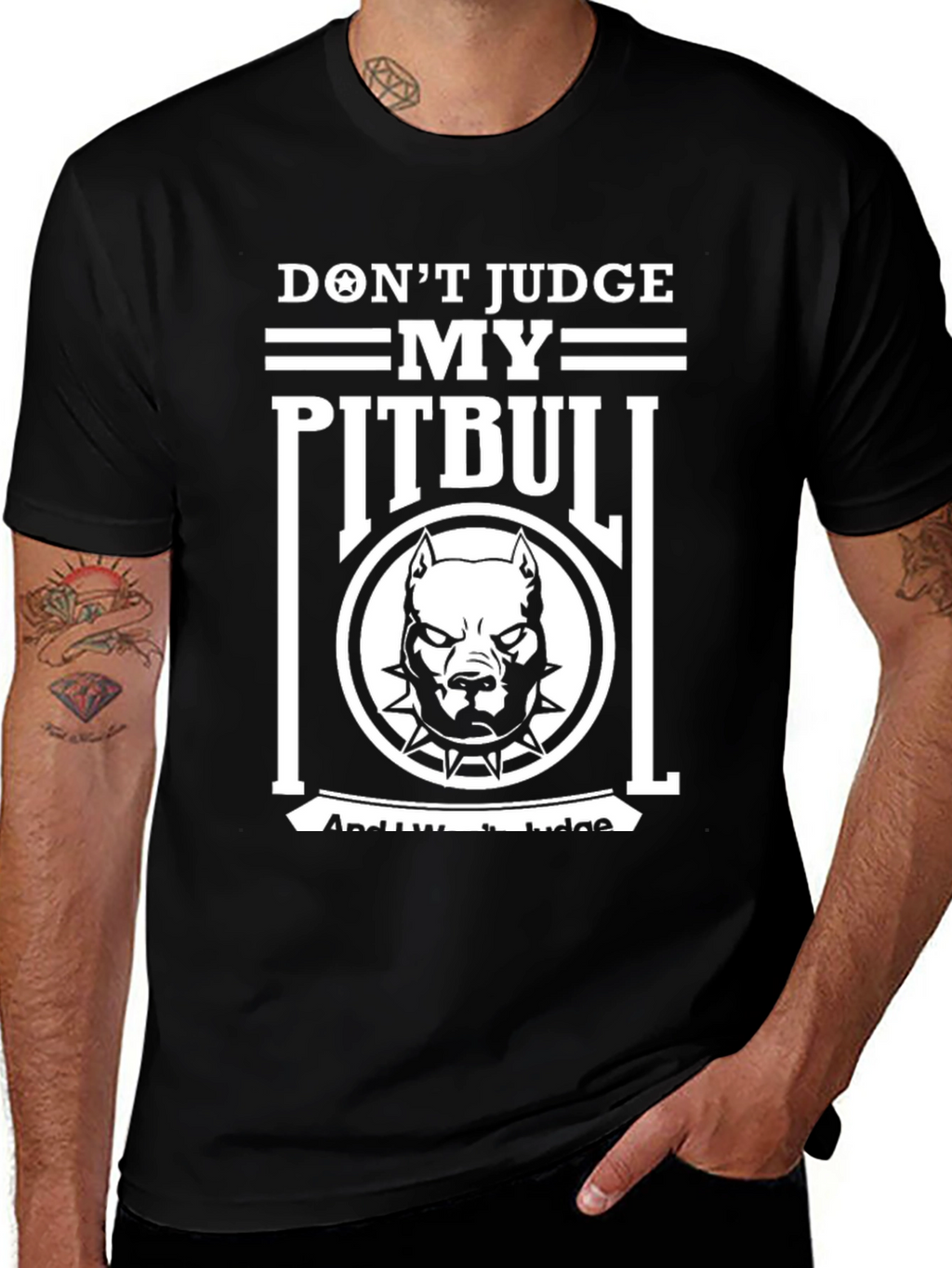 Dont Judge My Pitbull Graphic T-Shirt