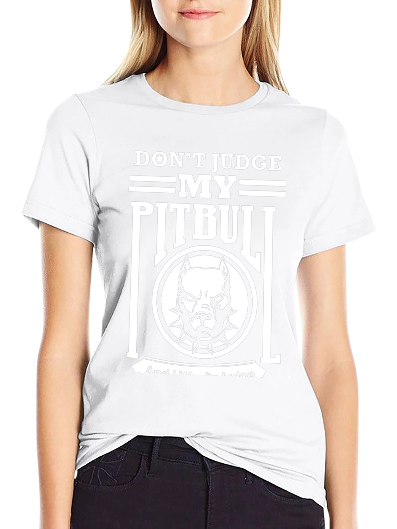Dont Judge My Pitbull Graphic T-Shirt