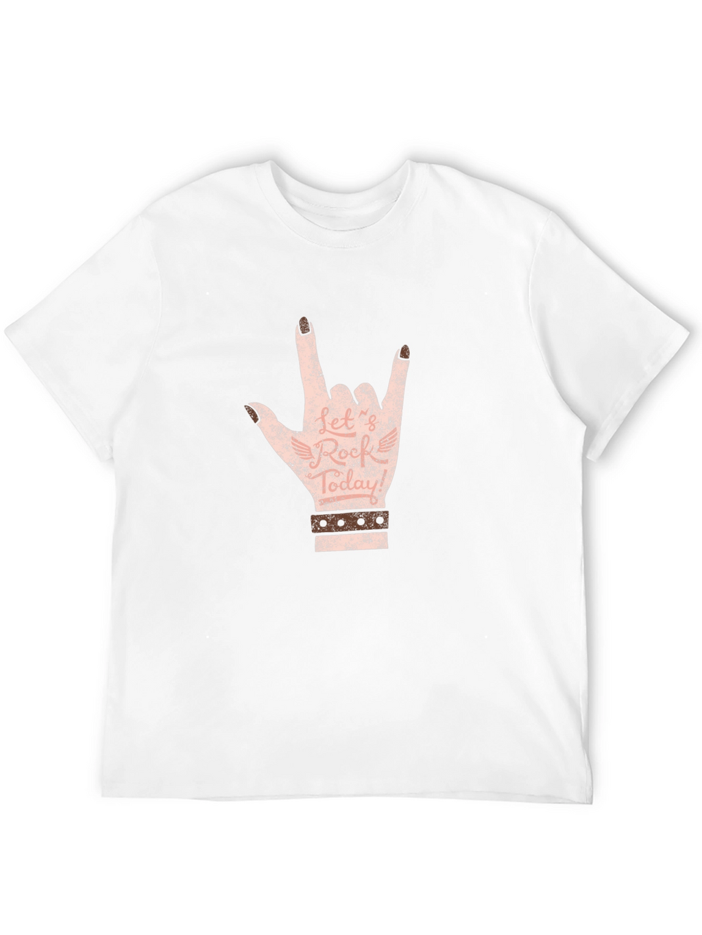 Rock On Hand Graphic Tee - Black