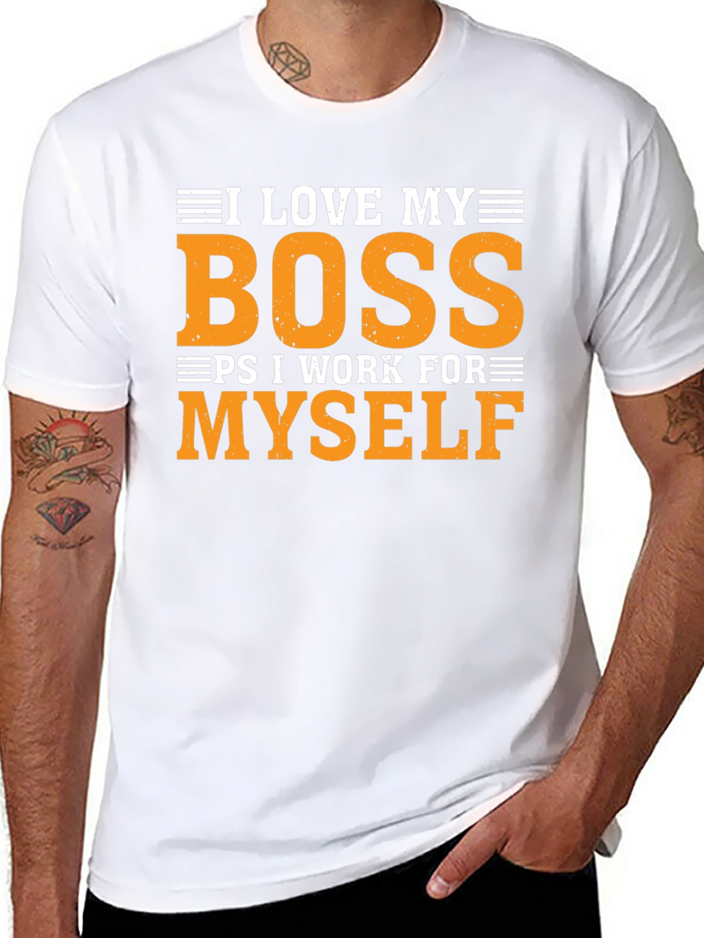I Love My Boss Funny T-Shirt