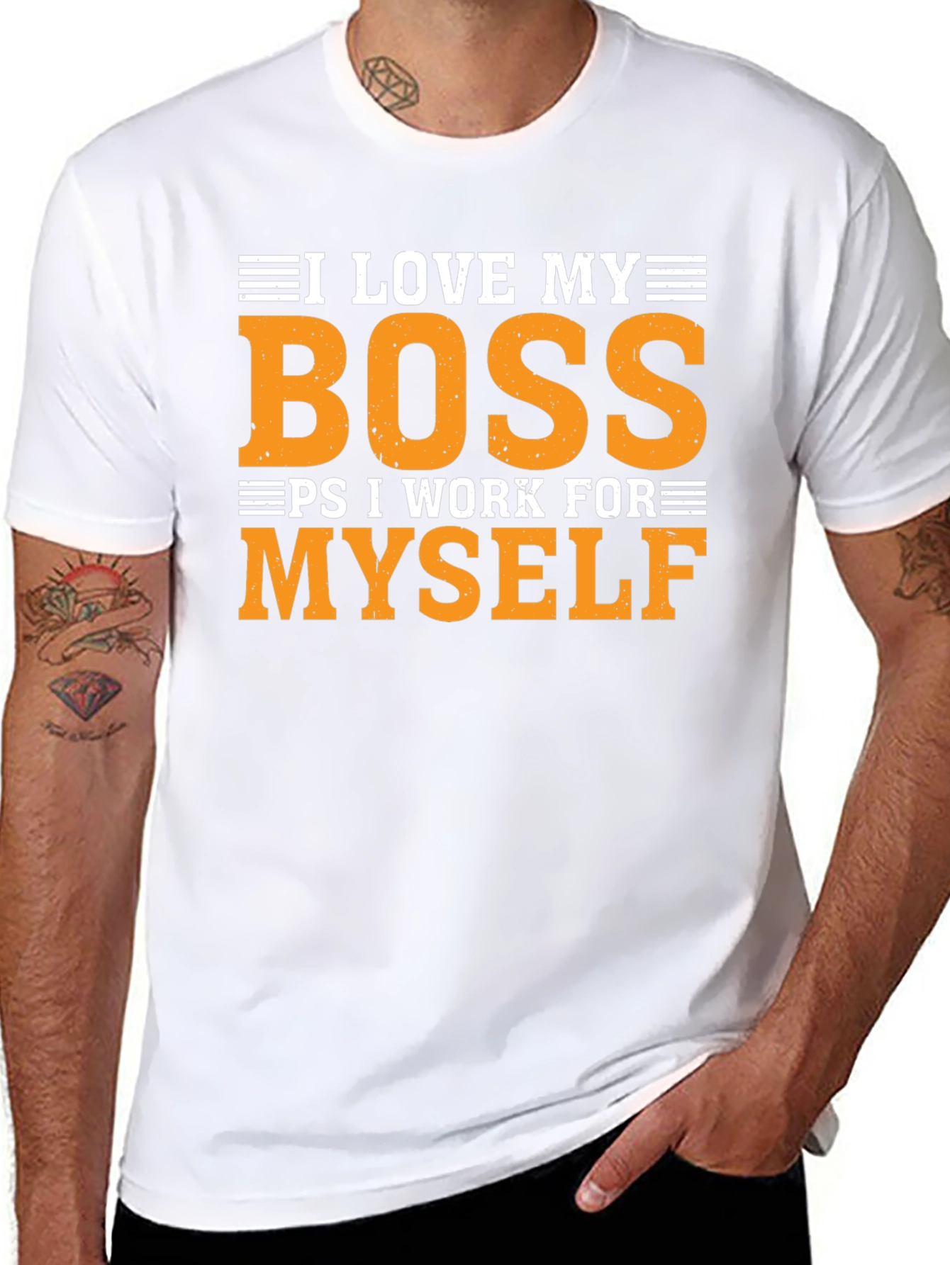 I Love My Boss Funny T-Shirt