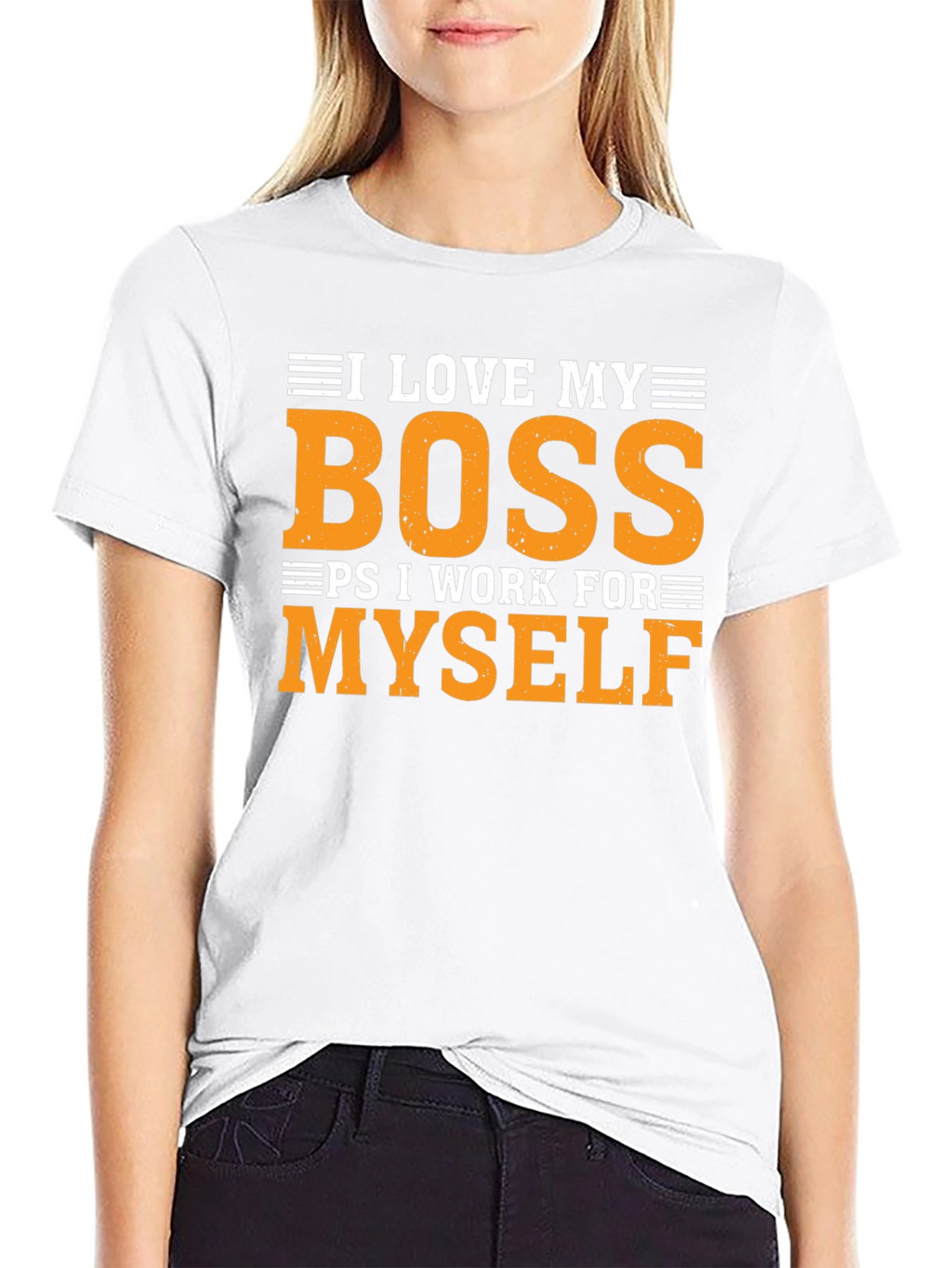 I Love My Boss Funny T-Shirt