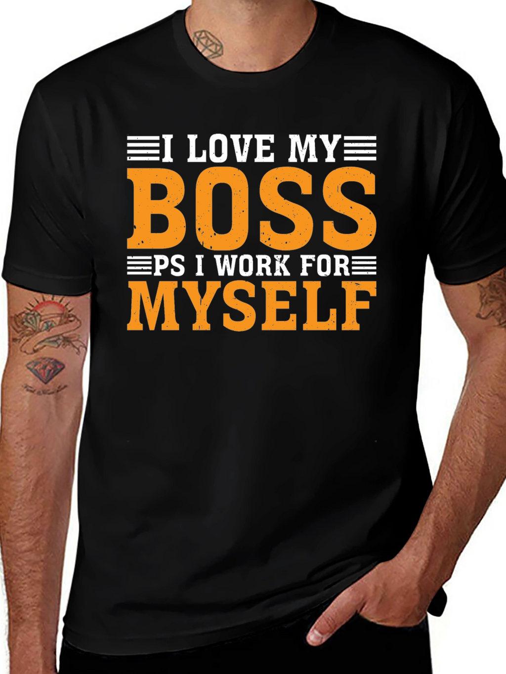 I Love My Boss Funny T-Shirt