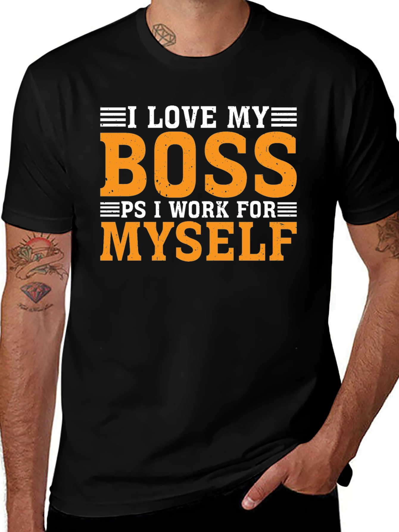 I Love My Boss Funny T-Shirt