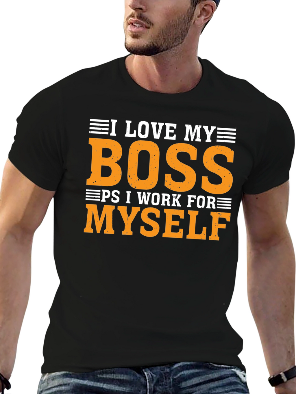 I Love My Boss Funny T-Shirt