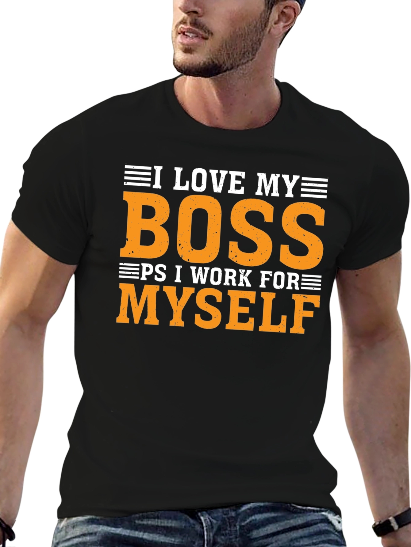 I Love My Boss Funny T-Shirt