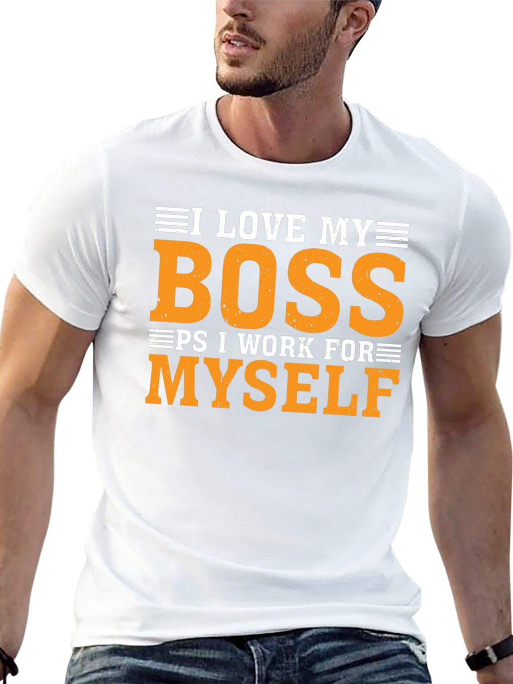 I Love My Boss Funny T-Shirt
