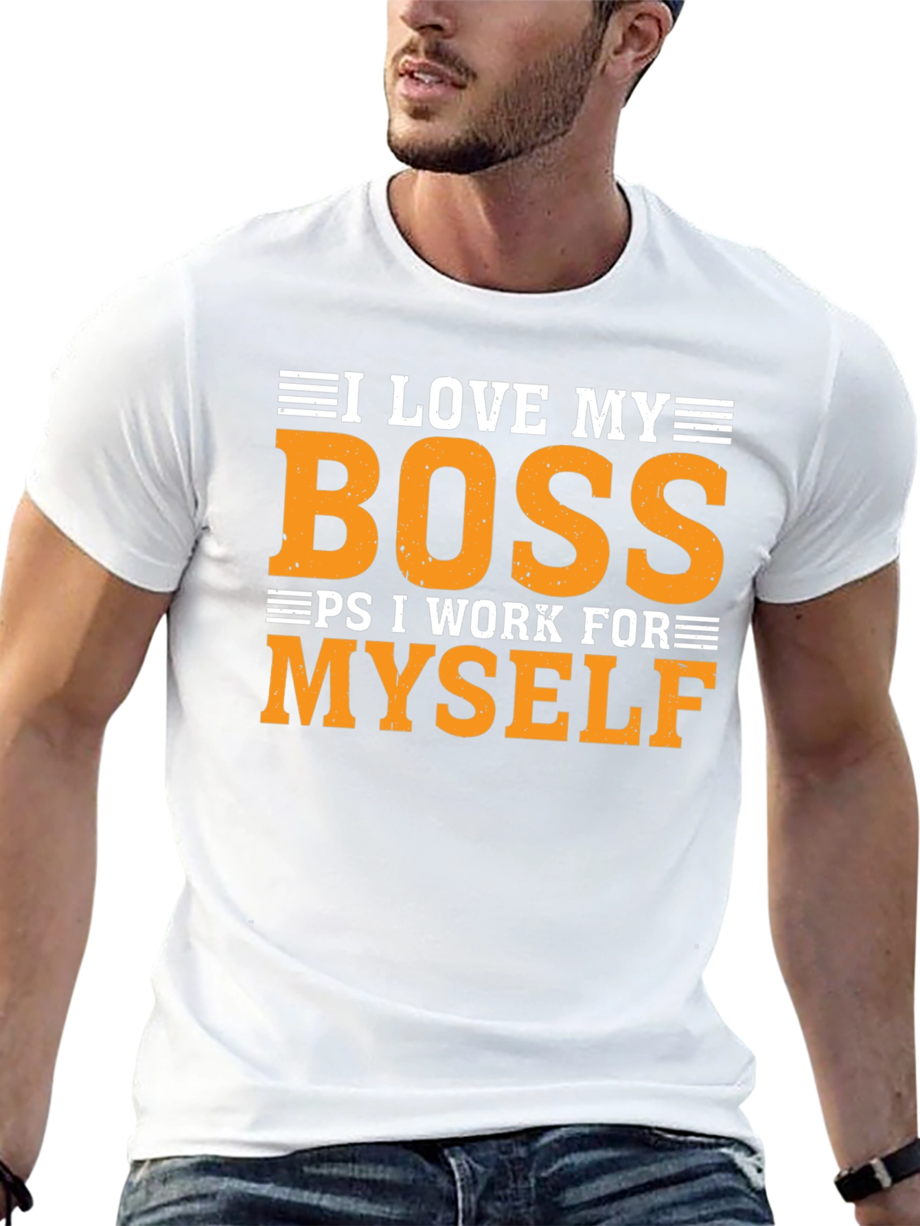 I Love My Boss Funny T-Shirt