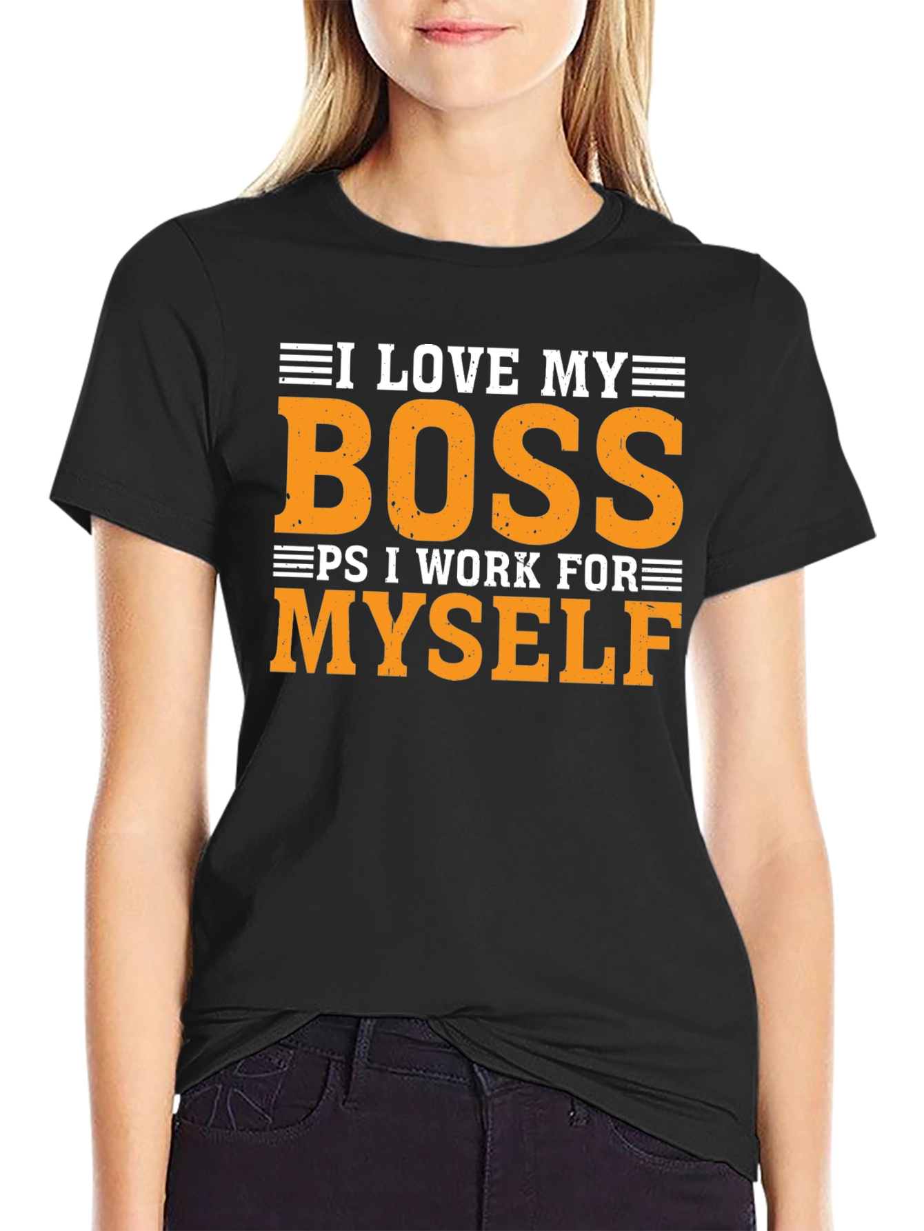 I Love My Boss Funny T-Shirt
