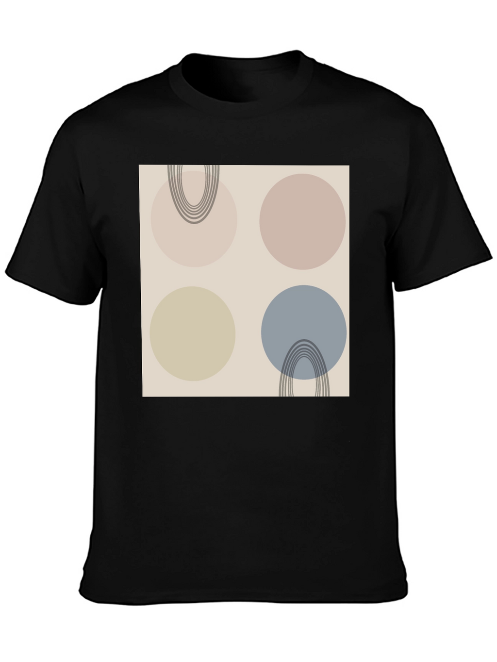 Abstract Circle Pattern Graphic Tee