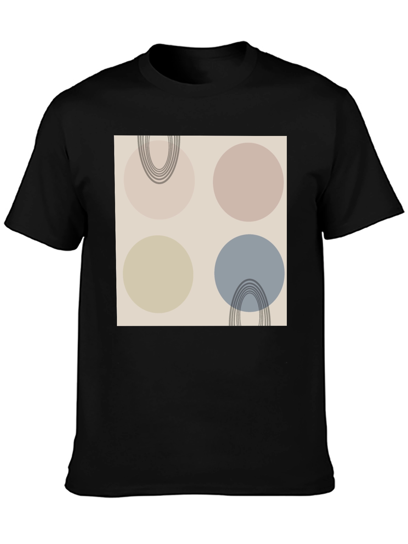 Abstract Circle Pattern Graphic Tee