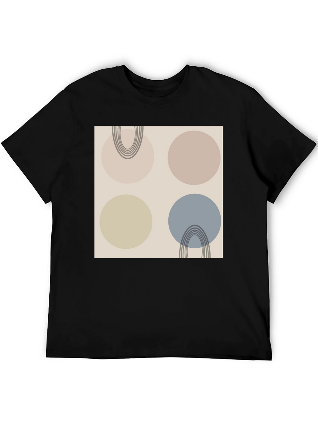 Abstract Circle Pattern Graphic Tee