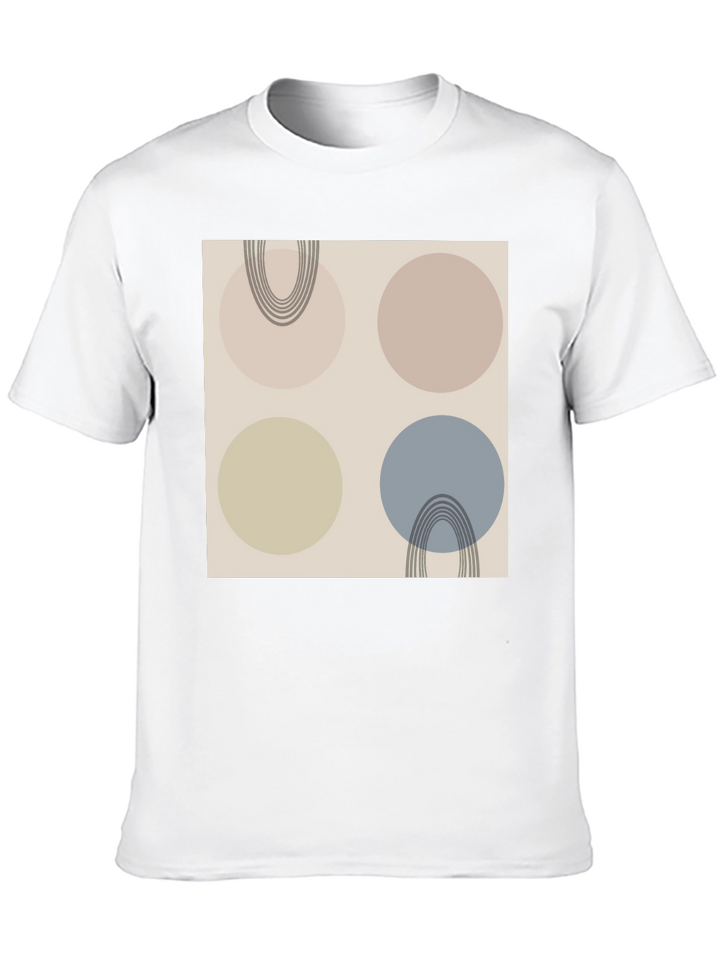 Abstract Circle Pattern Graphic Tee