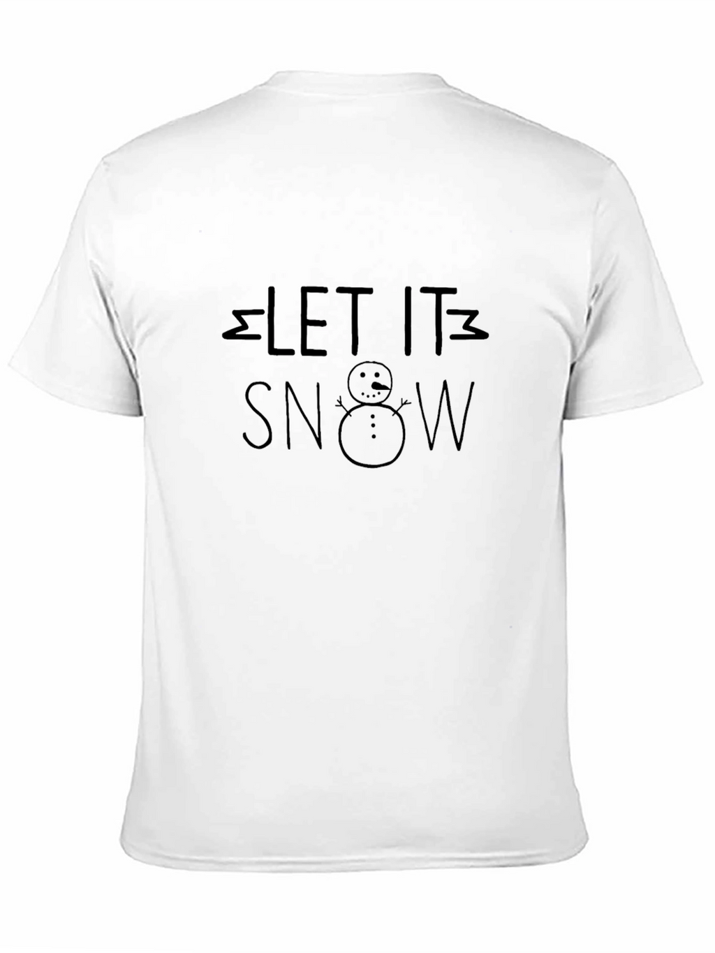 Let It Snow Black Cotton Graphic Tee