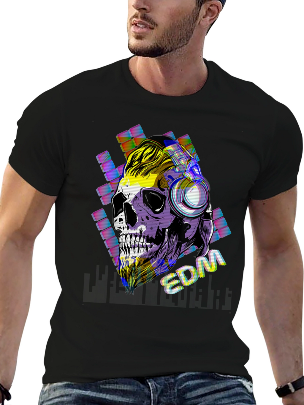 Skull EDM Graphic T-Shirt - Cool Music Lover Tee