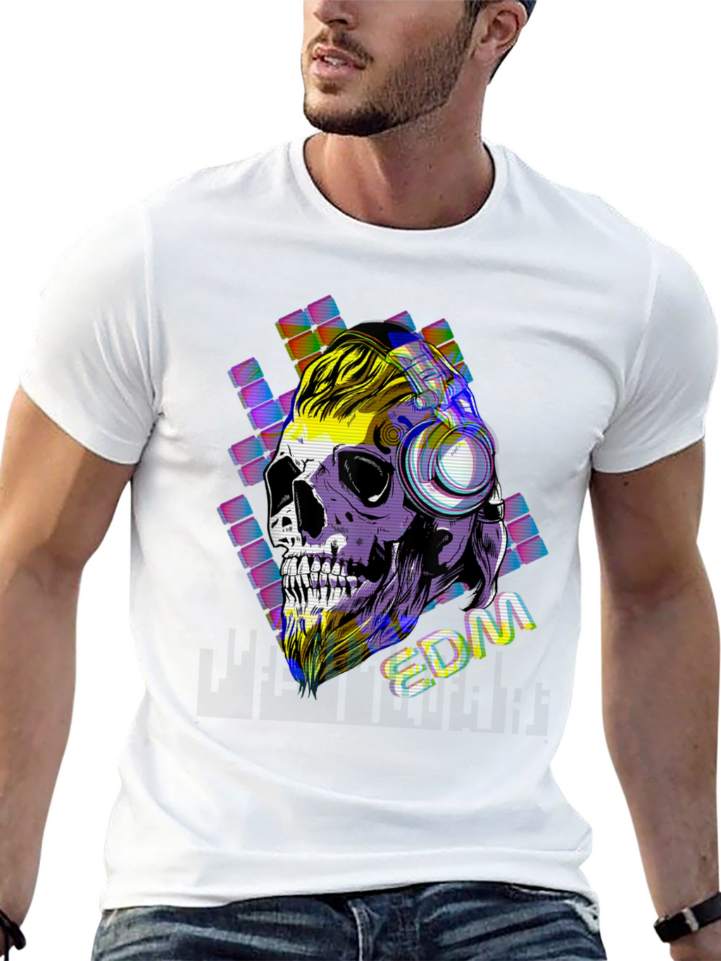 Skull EDM Graphic T-Shirt - Cool Music Lover Tee