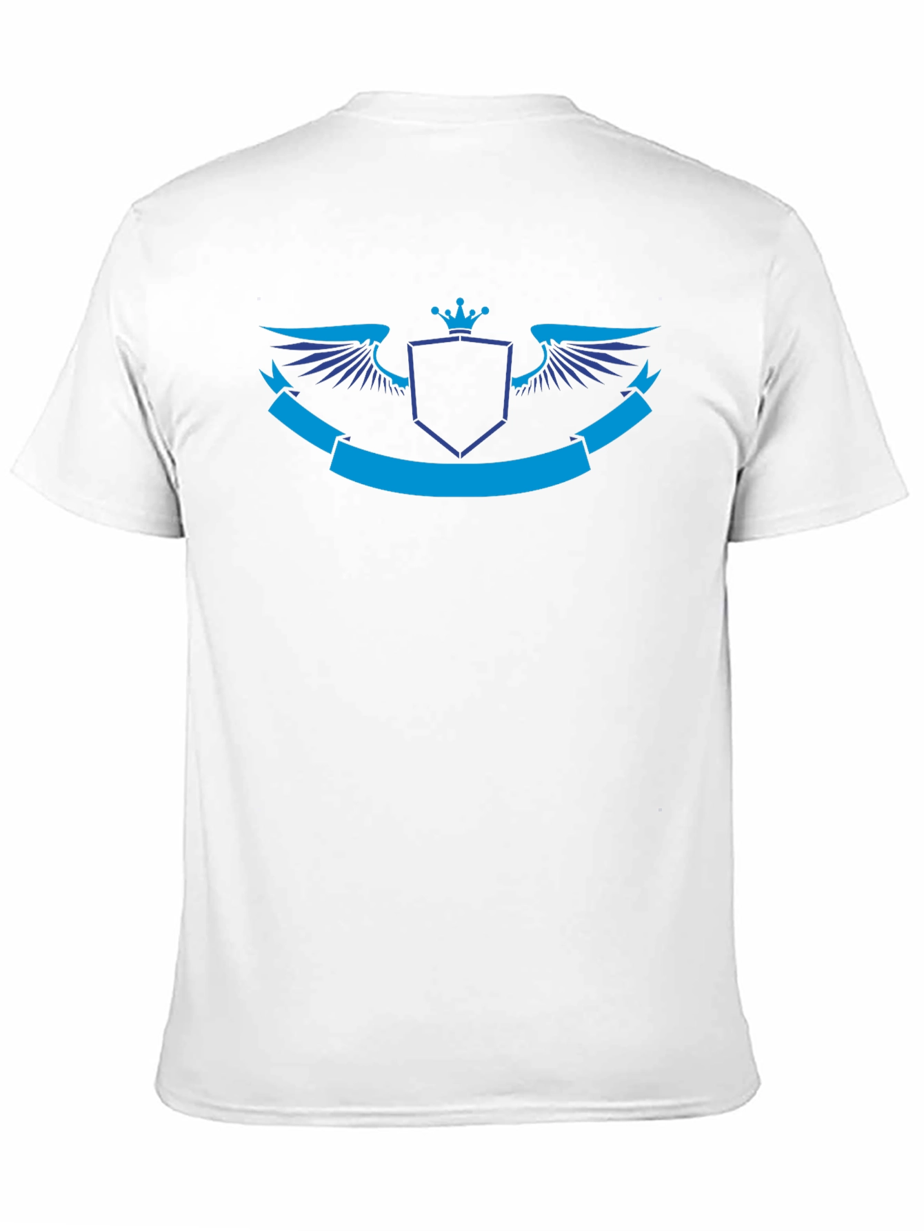 Black T-Shirt with Royal Emblem Design
