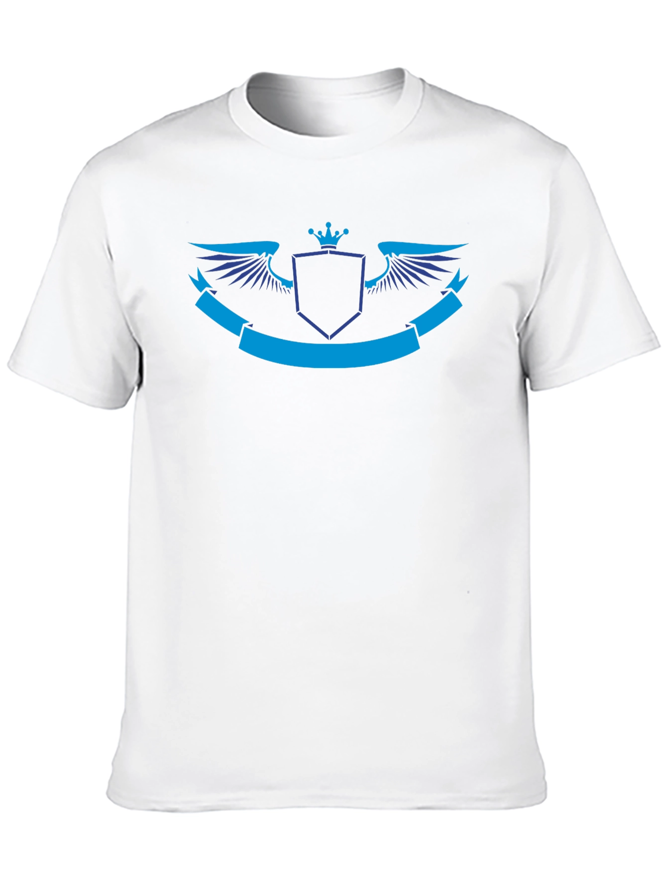 Black T-Shirt with Royal Emblem Design